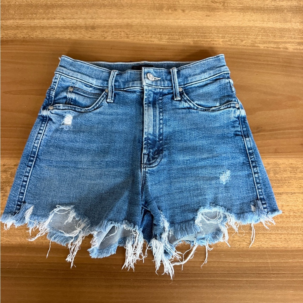 Mother Denim High-Rise Denim Shorts